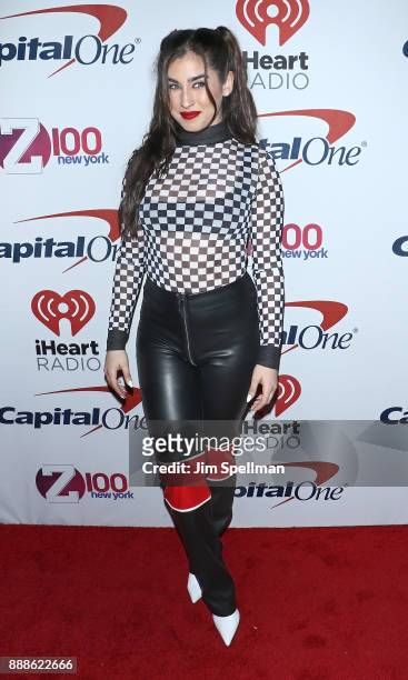 Singer Lauren Jauregui attends the Z100's iHeartRadio Jingle Ball 2017 at Madison Square Garden on December 8, 2017 in New York City.