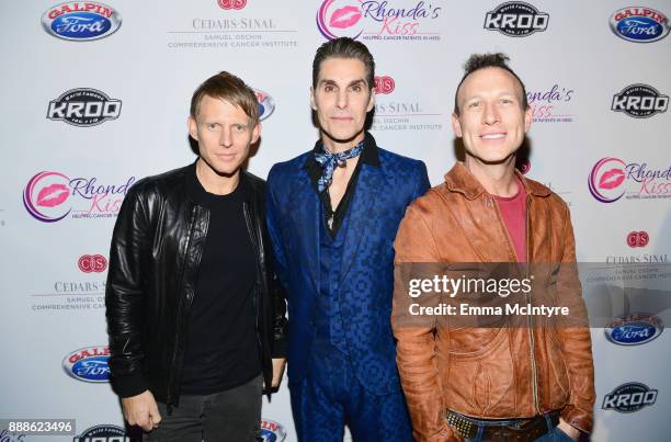 Chris Chaney, Perry Farrell and Stephen Perkins of Jane's Addiction attend the 2017 Rhonda's Kiss Benefit Concert at Hollywood Palladium on December...