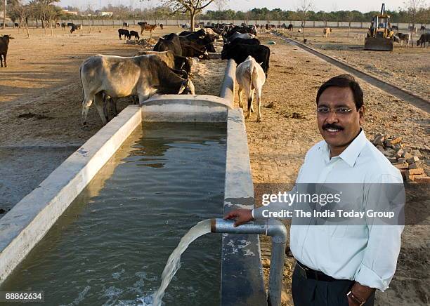 Ajay Shankar Pandey, Municipal Commissioner of Ghaziabad started a Bulls and Oxen Protection Centre at a Goshala in Nandi Park Colony, in Uttar...