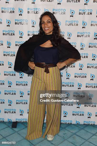 Rosario Dawson Hosts The Launch Of Photo Butler At Art Basel With Anna Rothschild And Claudine De Niro at Soho House Miami on December 8, 2017 in...