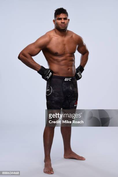 Alistair Overeem of The Netherlands poses for a portrait during a UFC photo session on November 29, 2017 in Detroit, Michigan.