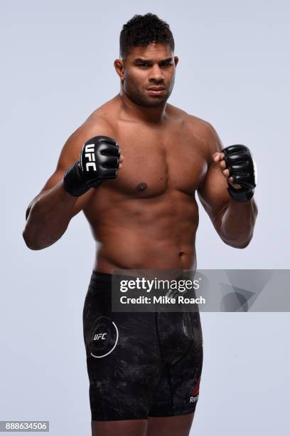 Alistair Overeem of The Netherlands poses for a portrait during a UFC photo session on November 29, 2017 in Detroit, Michigan.