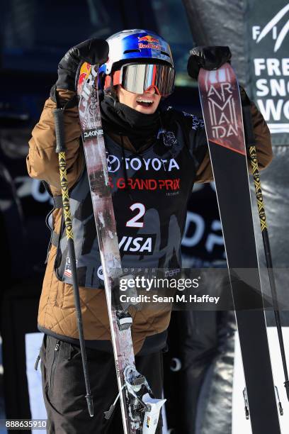 Torin Yater-Wallace of the United States looks on after his run in the finals of the FIS Freeski World Cup 2018 Men's Halfpipe during the Toyota U.S....