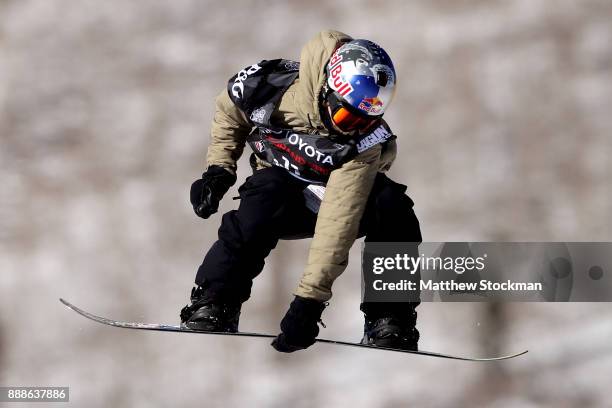 Roope Tonteri of Finland competes in qualifying for the FIS World Cup 2018 Men's Snowboard Big Air during the Toyota U.S. Grand Prix on December 8,...