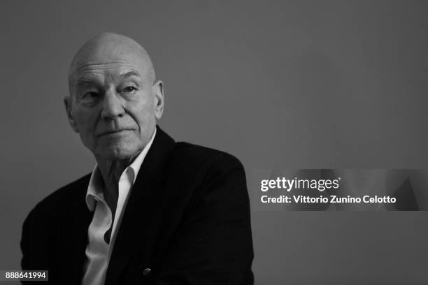 Sir Patrick Stewart poses during a portrait session on day three of the 14th annual Dubai International Film Festival held at the Madinat Jumeriah...