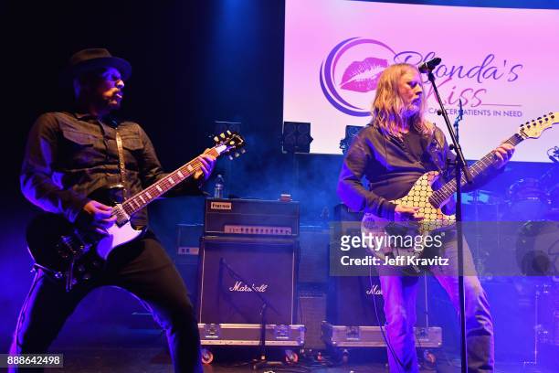 Dave Kushner and Jerry Cantrell of The Hellcat Saints perform onstage during the 2017 Rhonda's Kiss Benefit Concert at Hollywood Palladium on...