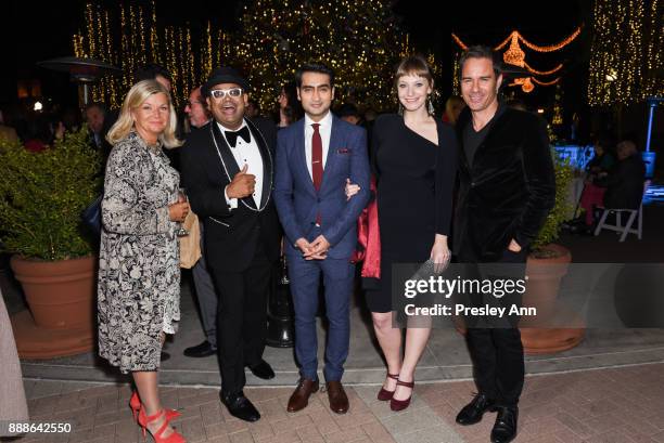 Kumail Nanjiani, Emily Gordon and Eric McCormack attend Hollywood Foreign Press Association hosts Annual Holiday Party and Golden Globes 75th...