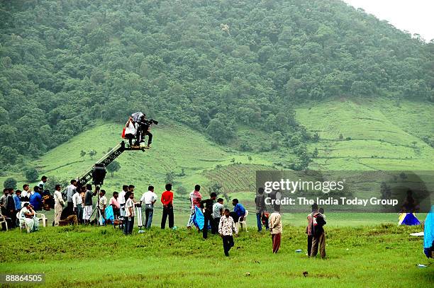 View of Shooting of the Chandramukhi TV Serial in Ahmedabd, Gujarat, India.