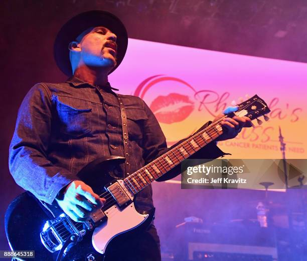 Dave Kushner of The Hellcat Saints performs onstage during the 2017 Rhonda's Kiss Benefit Concert at Hollywood Palladium on December 8, 2017 in Los...