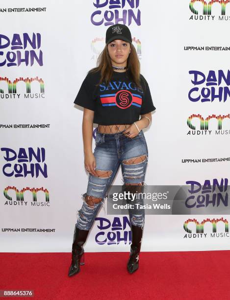 Alectra Cox at Dani Cohn's Single Release Party for #FixYourHeart on December 8, 2017 in Burbank, California.