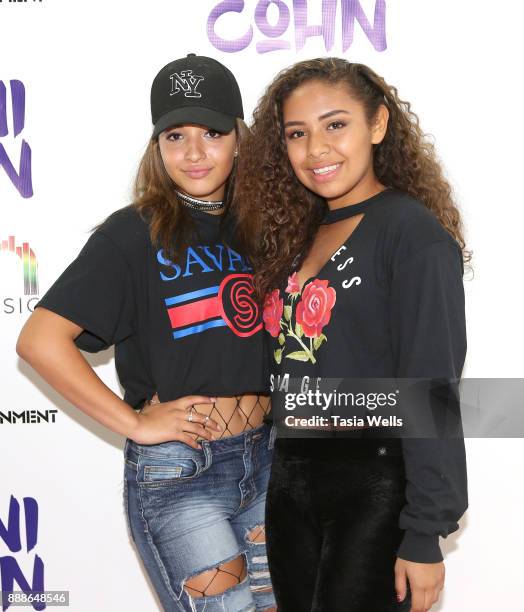 Alectra Cox and Jasmine Duran at Dani Cohn's Single Release Party for #FixYourHeart on December 8, 2017 in Burbank, California.