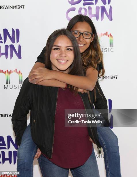 Jazmin Lopez and Vanessa Ramirez at Dani Cohn's Single Release Party for #FixYourHeart on December 8, 2017 in Burbank, California.