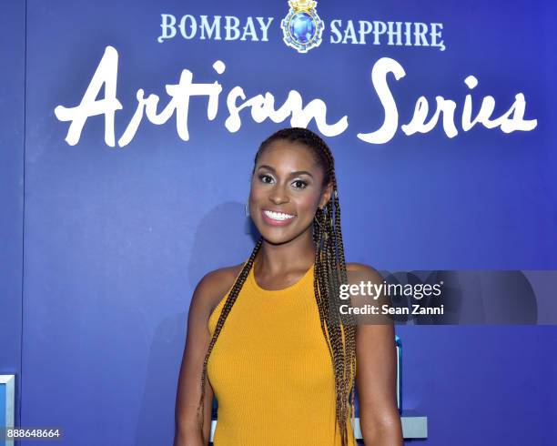 Issa Rae attends the 8th Annual Bombay Sapphire Artisan Series Finale Hosted By Issa Rae at Villa Casa Casuarina on December 8, 2017 in Miami Beach,...