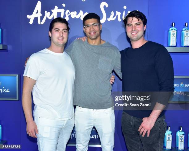 Clayton Calvert, Miles Brawer and Parker Calvert attends the 8th Annual Bombay Sapphire Artisan Series Finale Hosted By Issa Rae at Villa Casa...