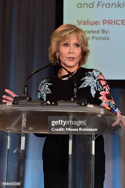 Actress Jane Fonda attends the 2017 Captain Planet Foundation Gala at InterContinental Hotel Buckhead Atlanta on December 8, 2017 in Atlanta, Georgia.