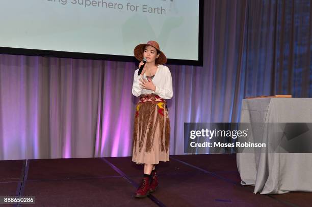 Actress Ta'Kaiya Blaneyattends the 2017 Captain Planet Foundation Gala at InterContinental Hotel Buckhead Atlanta on December 8, 2017 in Atlanta,...