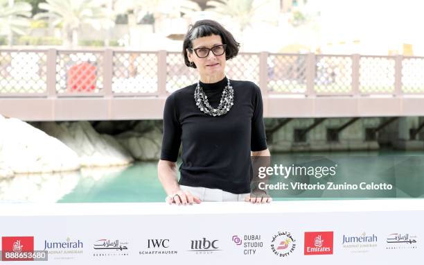 Costume designer Alexandra Byrne attends a photocall on day four of the 14th annual Dubai International Film Festival held at the Madinat Jumeriah...