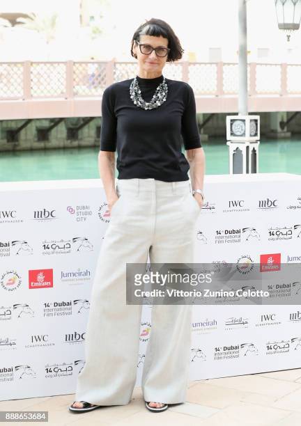 Costume designer Alexandra Byrne attends a photocall on day four of the 14th annual Dubai International Film Festival held at the Madinat Jumeriah...