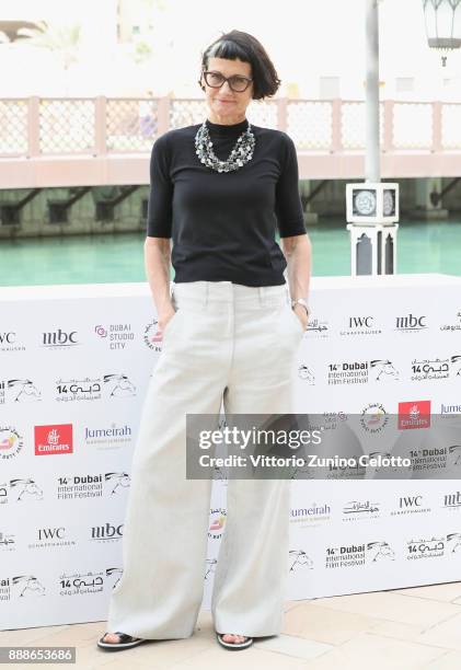 Costume designer Alexandra Byrne attends a photocall on day four of the 14th annual Dubai International Film Festival held at the Madinat Jumeriah...