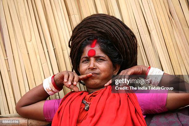 Hindu pilgrims at Ganga Sagar Mela in Kolkata, West Bengal, India