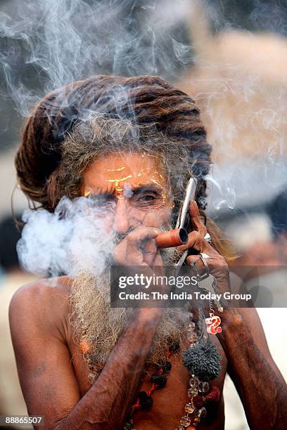 Hindu pilgrims at Ganga Sagar Mela in Kolkata, West Bengal, India