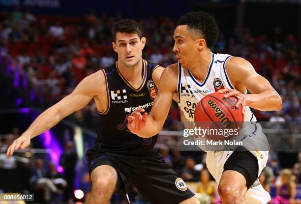 Travis Trice of the Bullets in action during the round nine NBL match between the Sydney Kings and the Brisbane Bullets at Qudos Bank Arena on...