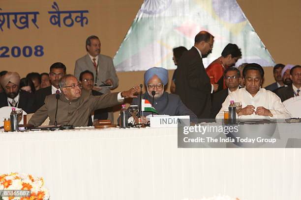 Manmohan Singh, Prime Minister of India and others at the third India-Brazil-South Africa summit dialogue forum in New Delhi, India on connectivity...