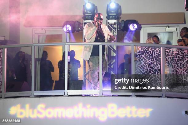 Rick Ross performing on stage during the Maxim December Miami Issue Party Presented by blu on December 8, 2017 in Miami Beach, Florida.