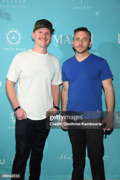 Sean Driscoll and Nick Larkins attend the Maxim December Miami Issue Party Presented by blu on December 8, 2017 in Miami Beach, Florida.