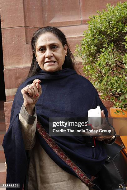 Jaya Bachchan, Samajwadi Pary MP at Parliament House in New Delhi, India