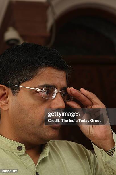 Baijayant Jay Panda, Member of Parliament at Parliament House in New Delhi, India