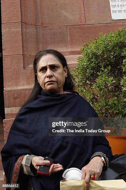 Jaya Bachchan, Samajwadi Pary MP at Parliament House in New Delhi, India