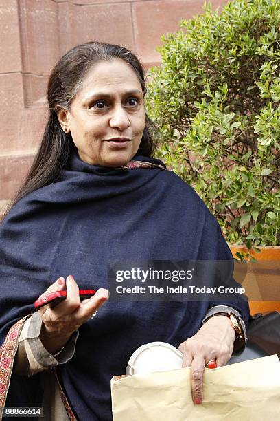 Jaya Bachchan, Samajwadi Pary MP at Parliament House in New Delhi, India