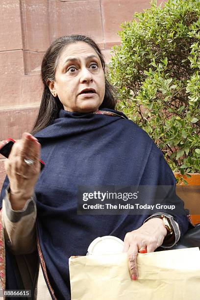 Jaya Bachchan, Samajwadi Pary MP at Parliament House in New Delhi, India