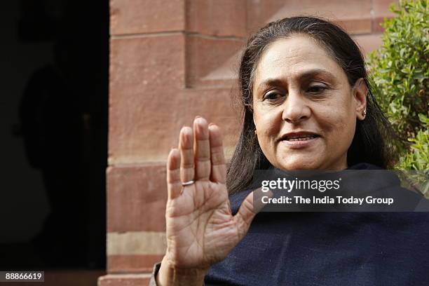 Jaya Bachchan, Samajwadi Pary MP at Parliament House in New Delhi, India