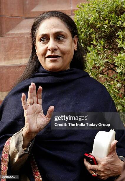 Jaya Bachchan, Samajwadi Pary MP at Parliament House in New Delhi, India