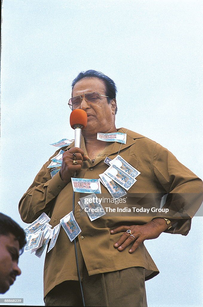 Rama Rao Reddy NT Rama Rao, addressing a Rally News Photo - Getty Images