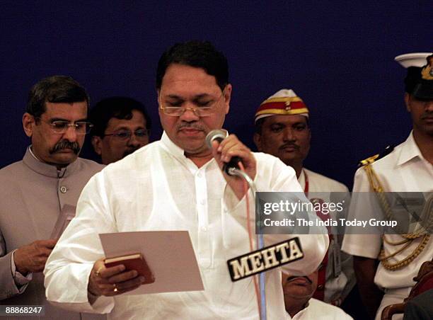 Dilip Valse-Patil, Minister of Finance and Planning in Maharashtra State Government taking oath in Mumbai, Maharashtra, India