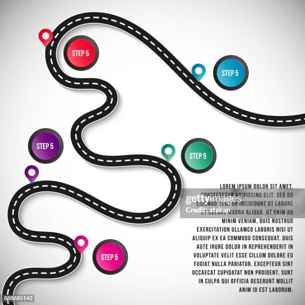 vector road graph templates - winding road illustration stock illustrations