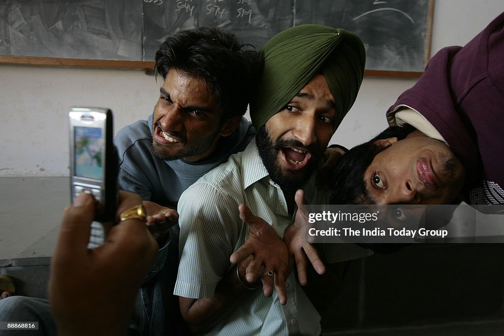 Students of Punjab University in Chandigarh, India