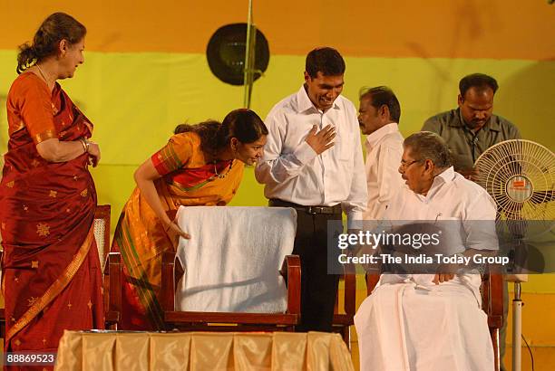 Vayalar Ravi, Union Cabinet Minister for Overseas Indian Affairs along with Kanimozhi, Member of Parliament and daughter of M Karunanidhi, Chief...