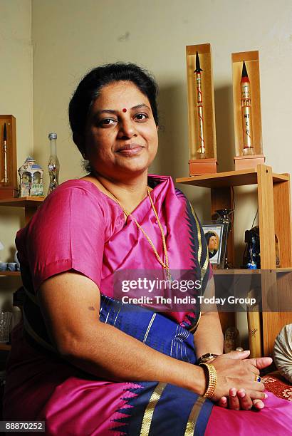 Tessy Thomas, Project Director of Agni II Variant in DRDO, at her Residence in Hyderabad, Andhra Pradesh, India