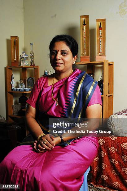 Tessy Thomas, Project Director of Agni II Variant in DRDO, at her Residence in Hyderabad, Andhra Pradesh, India