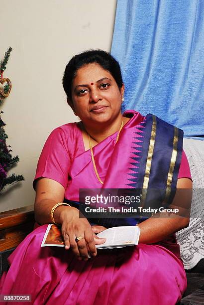 Tessy Thomas, Project Director of Agni II Variant in DRDO, at her Residence in Hyderabad, Andhra Pradesh, India