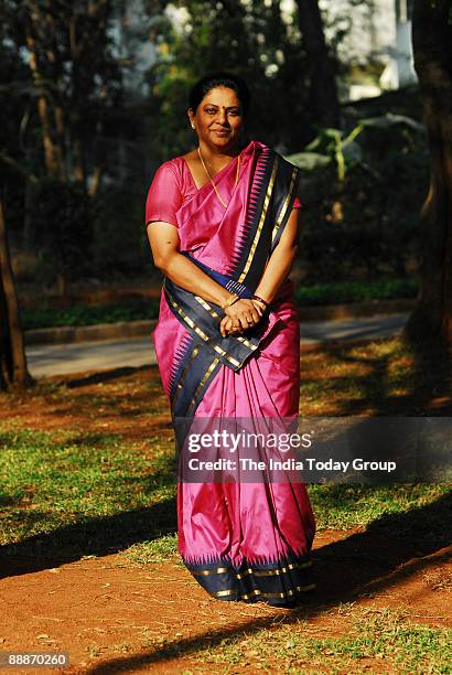 Tessy Thomas, Project Director of Agni II Variant in DRDO, at her Residence in Hyderabad, Andhra Pradesh, India