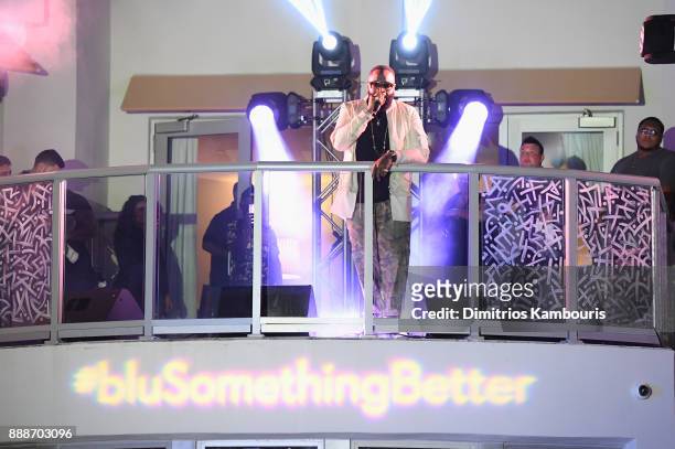 Rick Ross performing on stage during the Maxim December Miami Issue Party Presented by blu on December 8, 2017 in Miami Beach, Florida.