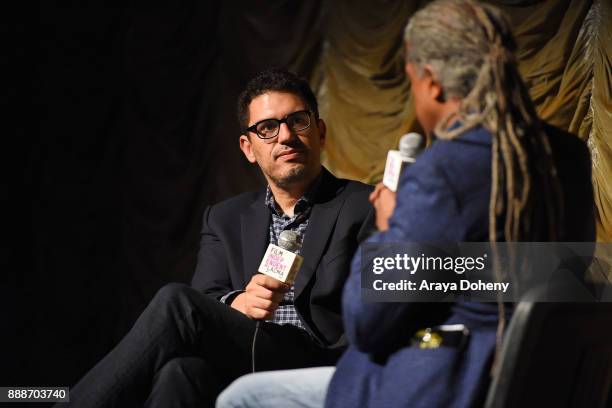 Sam Esmail attends Film Independent at LACMA presents an evening with Sam Esmail at Bing Theater At LACMA on December 8, 2017 in Los Angeles,...