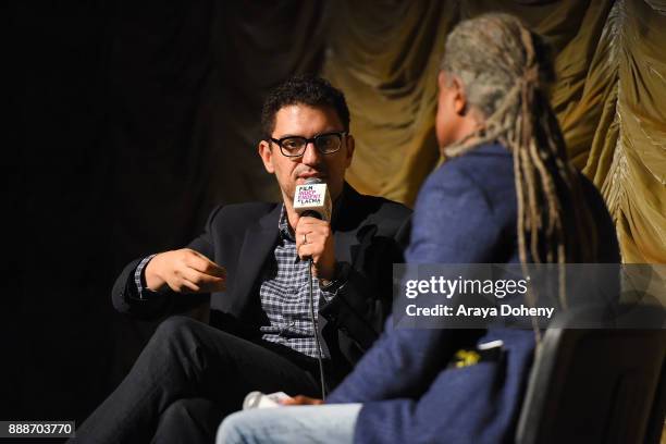 Sam Esmail attends Film Independent at LACMA presents an evening with Sam Esmail at Bing Theater At LACMA on December 8, 2017 in Los Angeles,...