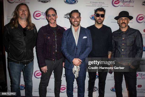 Musicians Jerry Cantrell, Scott Shriner, Kyle Stefanski, Franky Perez and Dave Kushner of the band Hellcat Saints attend the 2017 Rhonda's Kiss Los...