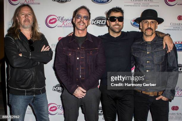Musicians Jerry Cantrell, Scott Shriner, Franky Perez and Dave Kushner of the band Hellcat Saints attend the 2017 Rhonda's Kiss Los Angeles Benefit...